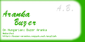 aranka buzer business card